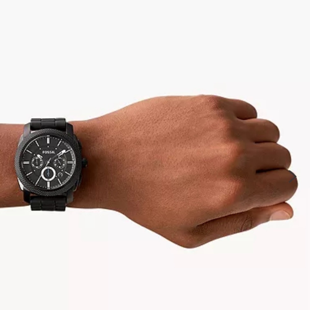 Fossil Machine Chronograph Black Silicone Watch